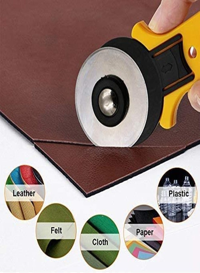 KRAFTMASTERS Craft Present 45mm Standard Rotary Cutter Easy Fabric Cutting Scrapbooking Comfortable Handle for Right and Left Handed Cutting Tool Quilting Crafting Sewing - Image 5